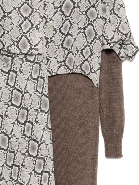 Rochie Junya Watanabe cu imagine de costum gri