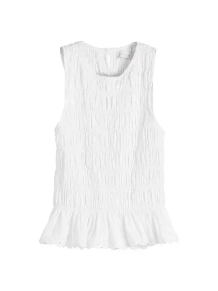Top Faithfull The Brand z falbankami biały