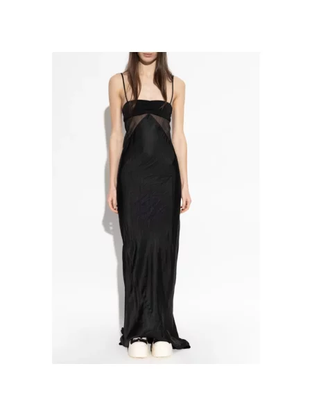 Sukienka Rick Owens z odkrytymi ramionami czarna