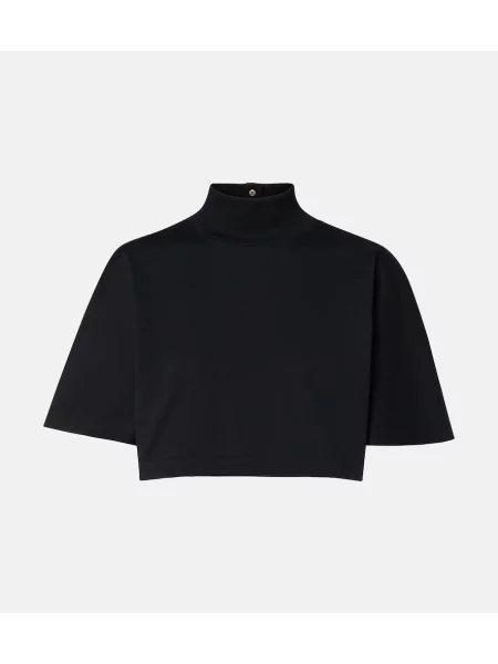 Tricou Alaïa din jerseu negru