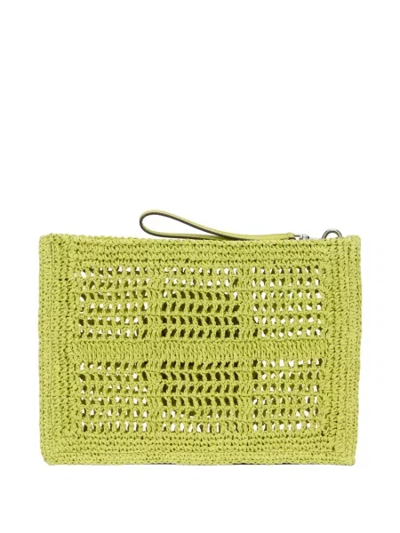 Geantă plic Tory Burch cu autograf verde