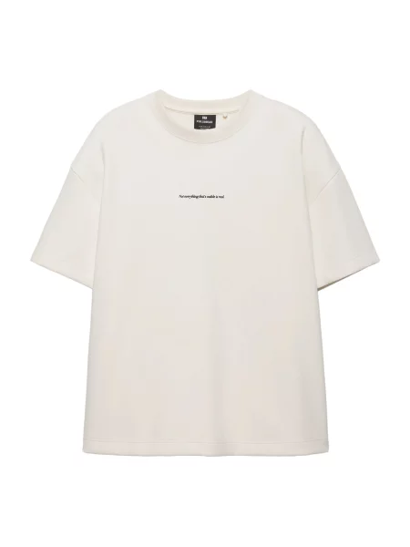 Pull&Bear Tricou GLORIA gri deschis / negru alb