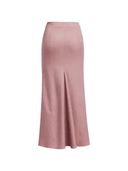 Fustă midi Patrizia Pepe din satin roz
