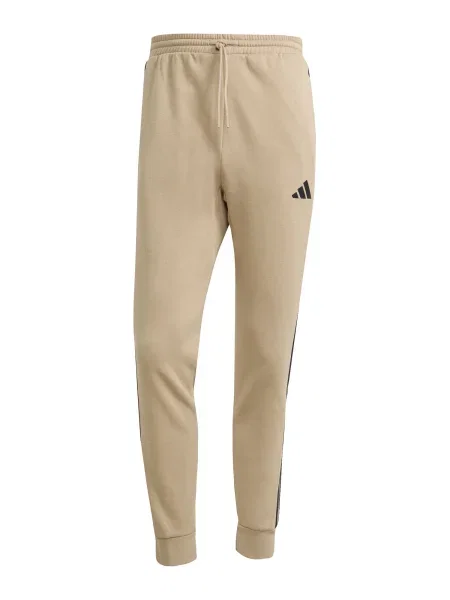 Prugaste hlače Adidas Sportswear od flisa bež
