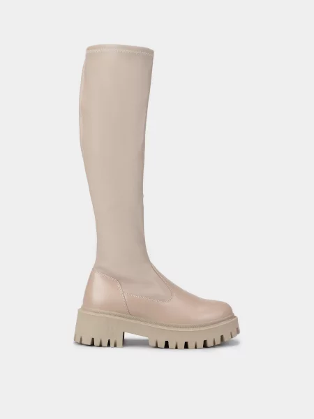 Braska Ботфорти Текстиль бежевий