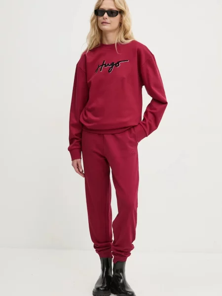 Спортивні штани HUGO однотонні бежевий