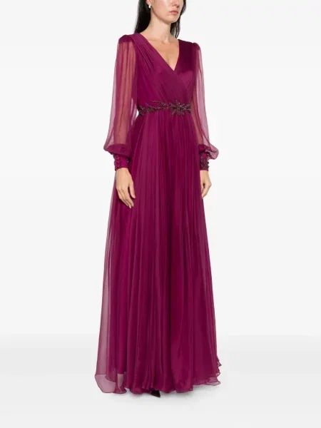 Rochie M.marquise plisată de costum roz