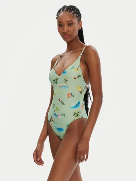 Seafolly Kupaći kostim Isla Palm zelena