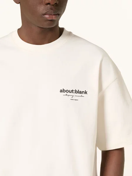 About:Blank Oversized Tričko krémová černá