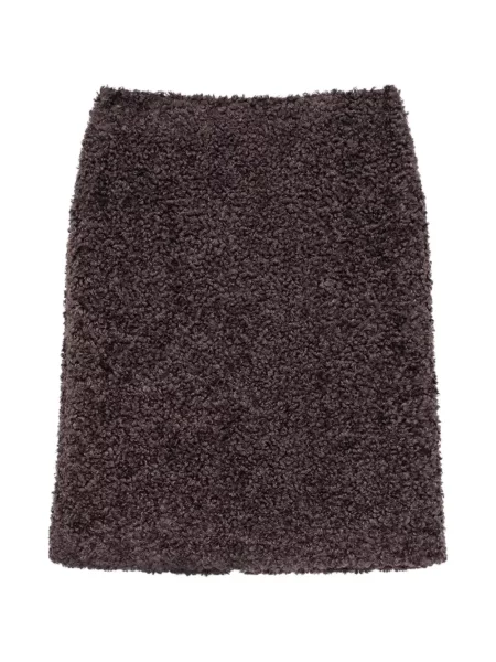 Bouclé fustă midi Msgm maro