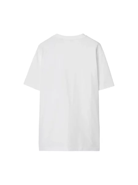 Koszulka Burberry żakardowa w kratkę biała