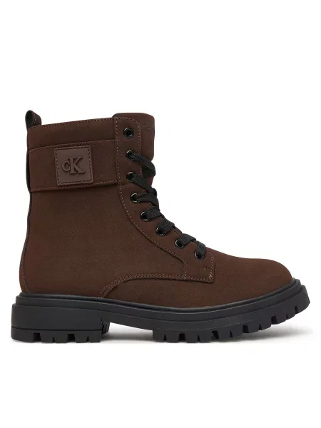 Bakancs Calvin Klein Lace-Up Bootie Sötétbarna