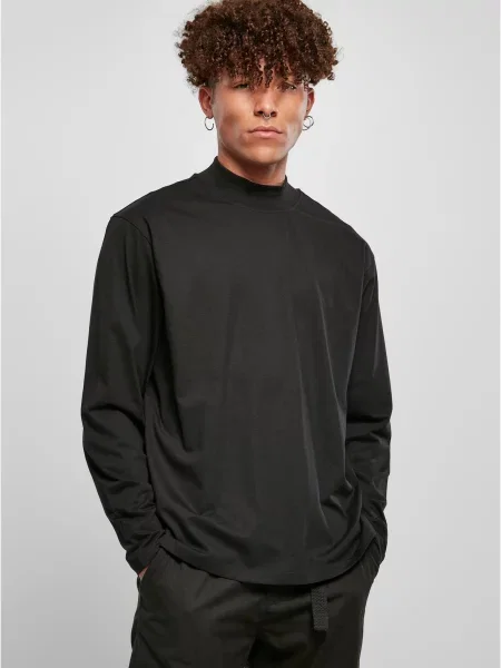 Lung tricou Urban Classics cu mâneci lungi negru
