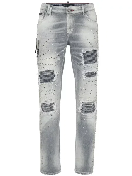 Blugi Philipp Plein cu tepi gri