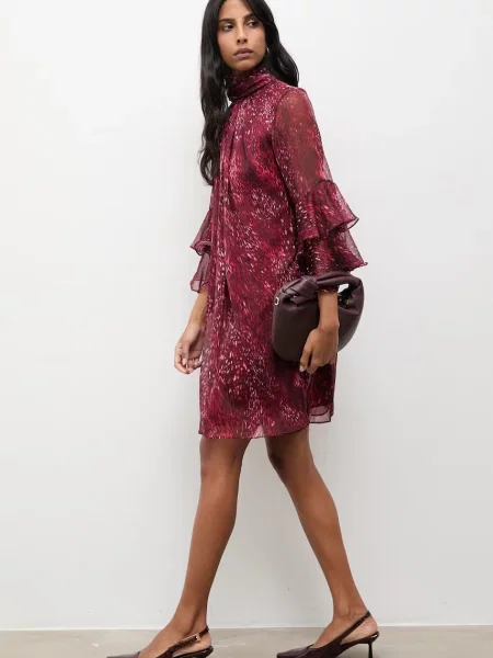 Answear.LAB sukienka bordowa