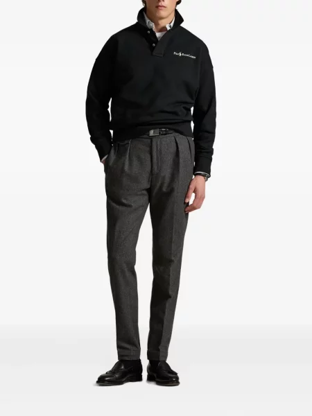 Ριγέ polo Polo Ralph Lauren με κουκούλα με αυτόγραφο λευκό