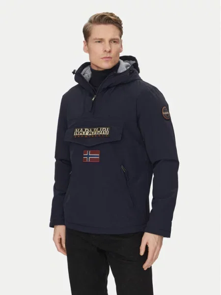 Napapijri Μπουφάν anorak Rainforest Pocket 2 Σκούρο μπλε μπεζ