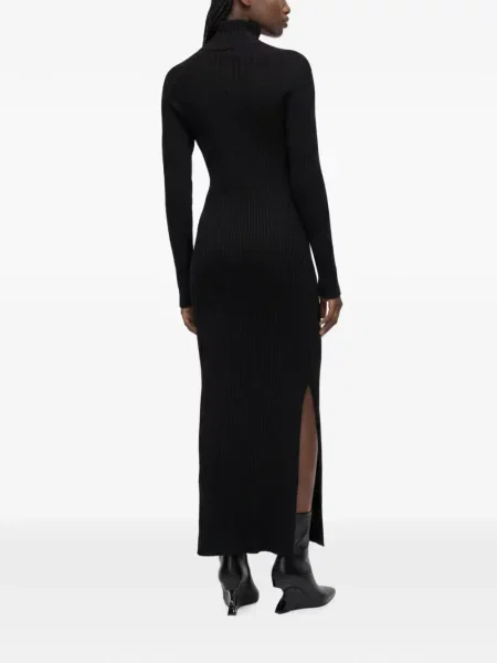 Rochie din denim Karl Lagerfeld Jeans tricotate negru