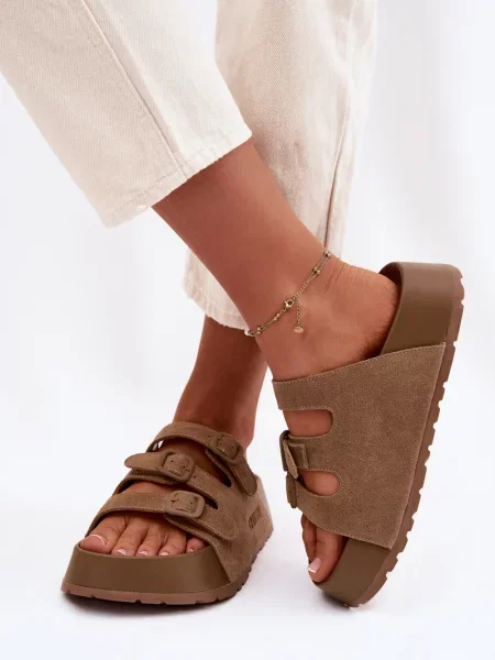 Sandali Big Star Shoes s platformo bela