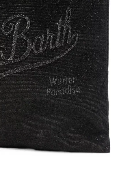 Шопинг чанта Mc2 Saint Barth бродирана черно