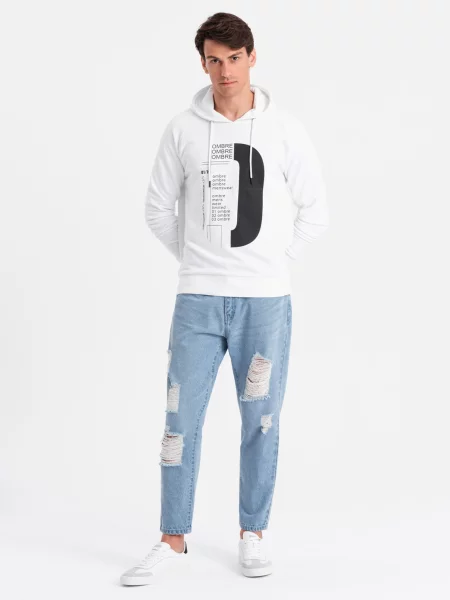 Nohavice Ombre Clothing modrá