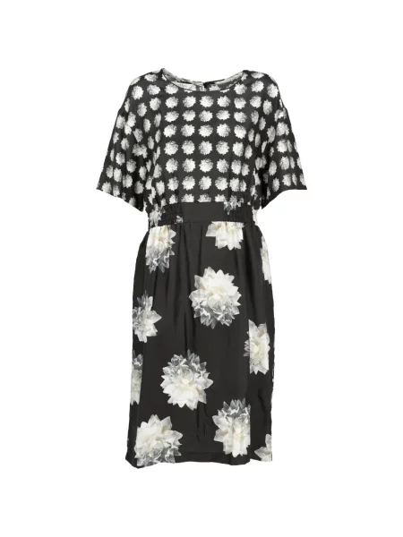Rochie maxi Max Mara cu model floral cu imagine negru