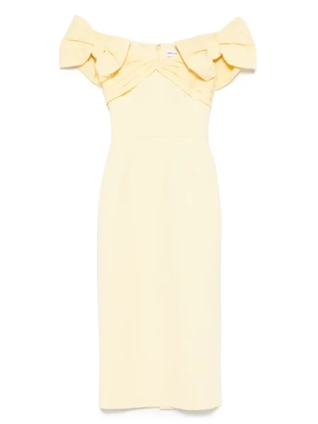 Sukienka Rebecca Vallance z kokardką garniturowa żółta