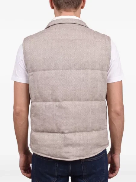 Vestă Brunello Cucinelli cu model herringbone