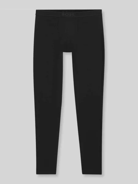 Krój slim fit długie spodenki z mieszanka bawełny model Long John' Boss czarne