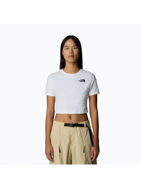 Női póló The North Face Essential Cropped Slim Tee tnf fehér. Méret: S fehér