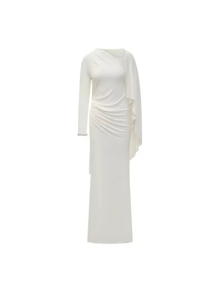 Sukienka maxi Self-portrait biała