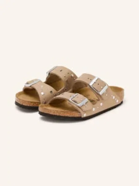 Pantofle Birkenstock se cvočky béžové