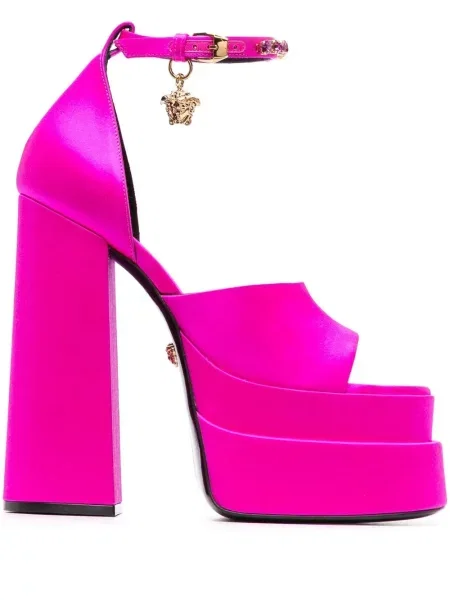 Sandale Versace cu platformă roz