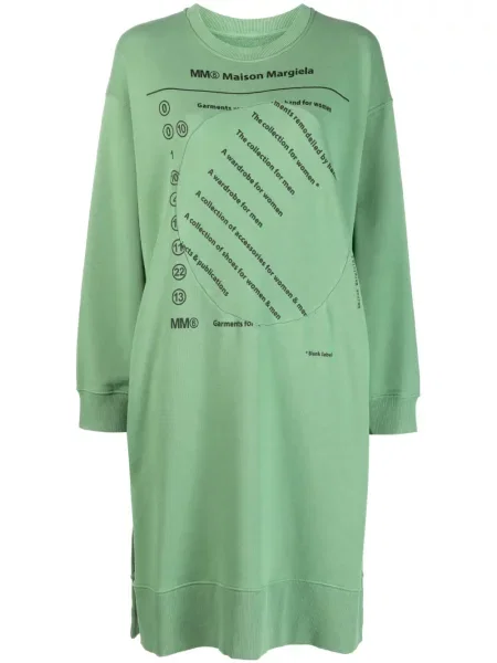Rochie Mm6 Maison Margiela cu imagine de costum verde