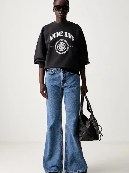 Anine Bing Hanorac Miles | Oversize fit negru