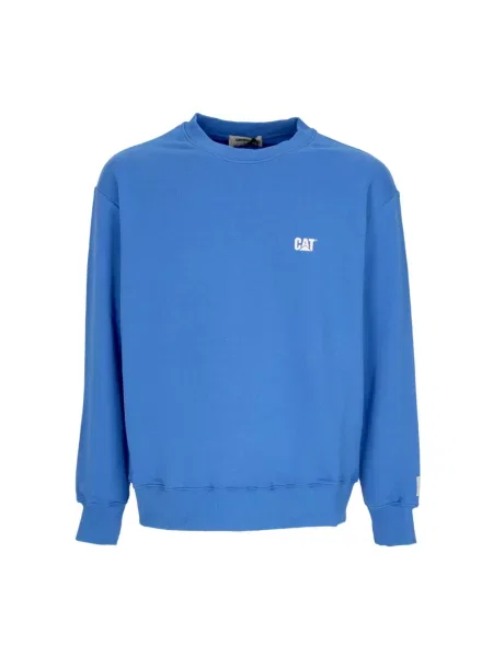 Lekka bluza nierozpinana Cat z logo niebieska