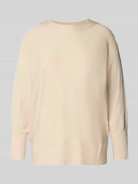Sweter o kroju oversized z rękawami nietoperzowymi S.oliver Black Label beżowy