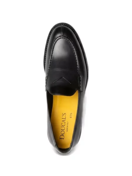 Kožne loaferice Doucal's crna