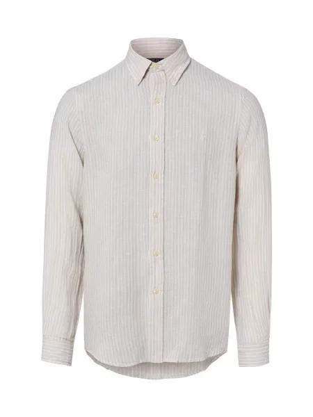 Polo Ralph Lauren koszula lniana Custom Fit Mężczyźni Modern Fit len w S beżowy
