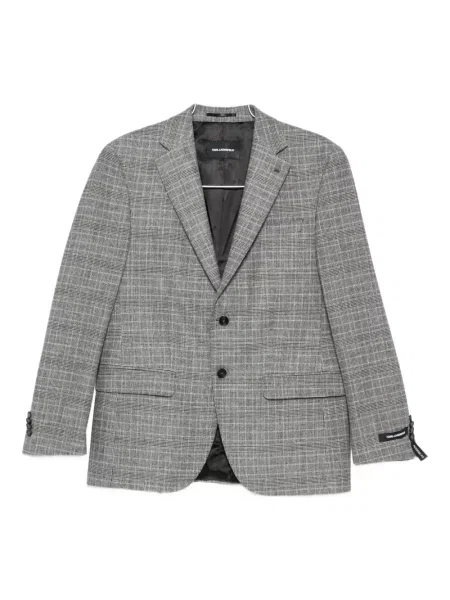 Geacă Karl Lagerfeld în carouri gri
