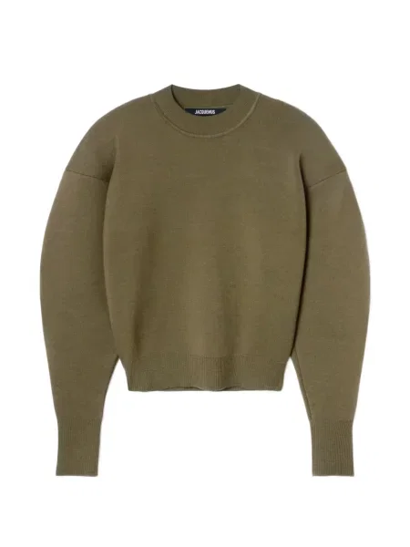 Pulover Jacquemus cu broderie verde