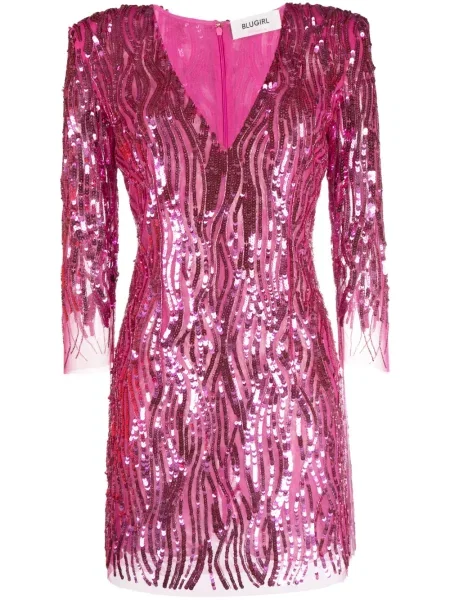 Rochie mini Blugirl cu decolteu în V roz