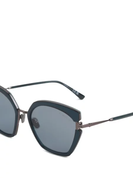 Ochelari de soare Tom Ford cu imprimeu geometric albastru