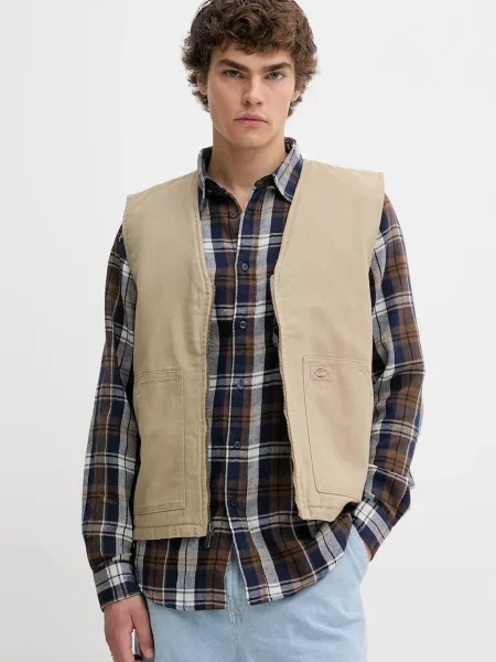 Елек Dickies Duck Canvas Summer Vest Sw Desert Sand преходен модел бежово
