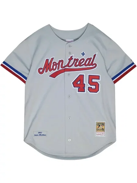 Cămașă Mitchell & Ness din jerseu gri