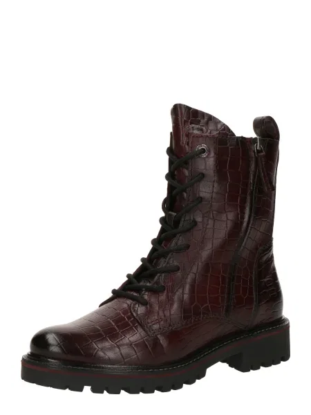 TT. BAGATT Šněrovací kozačky bordó červené