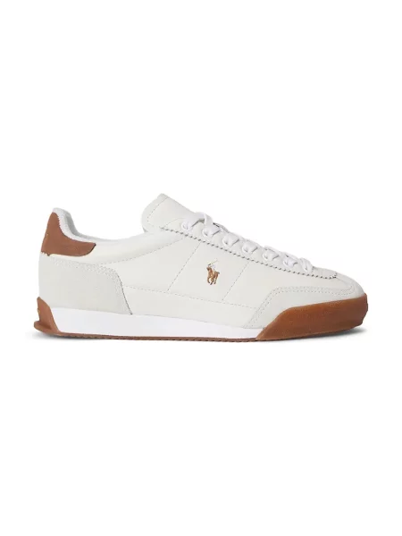 Sneakerși Polo Ralph Lauren din piele alb