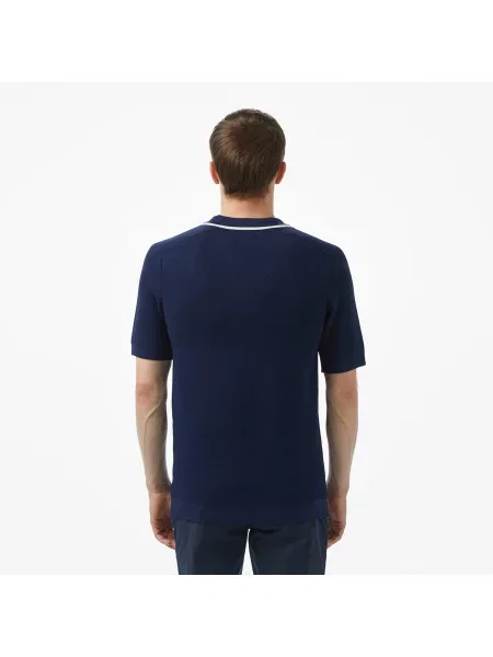 Поло Lacoste голубое