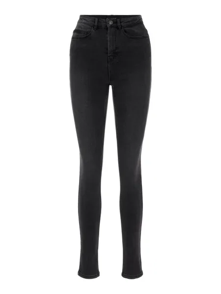 PIECES Jeans metalic gri