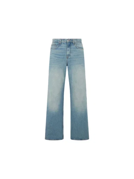 Szerokie jeansy Roberto Cavalli niebieskie
